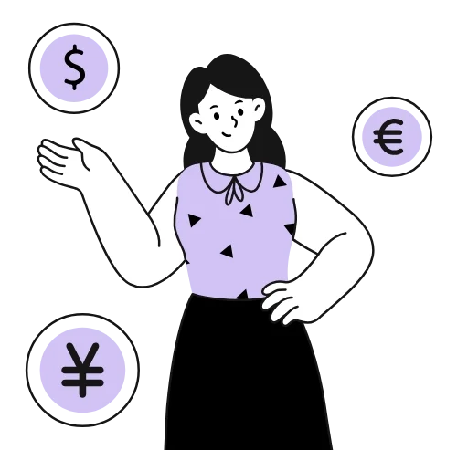 Ilustración mujer de pie